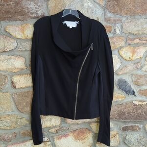 Two By Vince Camuto Black Lightweight Moto Jacket